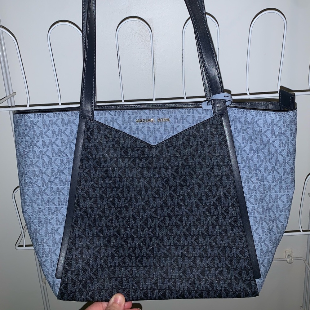 Blue Michael Kors Whitney tote